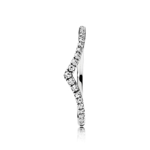 Billede af Pandora ring sølv Wishbone syntetiske zirkonia str. 48