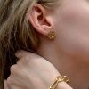 Billede af Ørestikker "Livets Træ" i guld 