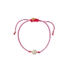 Billede af STINE A armbånd Big Pearl Berrie - Neon Pink Ribbon forgyldt sølv (23 cm)