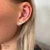 Billede af Aqua Dulce Bubbels Up ørebøjler forgyldt sølv m. fvp