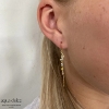 Billede af Aqua Dulce Malta Thread øreringe forgyldt sølv m. cz