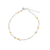 Billede af Aqua Dulce Pastel Love armbånd sølv m. perler (17 + 3 cm)