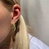 Billede af Aqua Dulce Big Suki øreringe forgyldt sølv