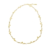 Billede af Aqua Dulce Rhumba Choker halskæde forgyldt sølv m. fvp (39 + 3 cm)