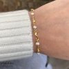 Billede af Aqua Dulce Rhumba Pearl armbånd forgyldt sølv m. fvp (17 + 3 cm)