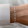 Billede af Aqua Dulce Rhumba Pearl armbånd sølv m. fvp (17 + 3 cm)