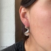 Billede af Aqua Dulce Rhumba Hoop øreringe sølv (30 mm)
