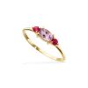 Billede af Ring ametyst/pink topas 8 kt.