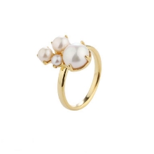 Billede af Aqua Dulce Bubbels ring forgyldt sølv m. fvp - 9 (str. 60)