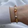 Billede af Aqua Dulce Golden armbånd forgyldt sølv m. mix + fvp (17 + 3 cm)