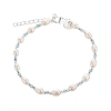 Billede af Aqua Dulce Coast Blue armbånd sølv m. fvp (17 + 3 cm)