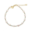Billede af Aqua Dulce Coast Blue armbånd forgyldt sølv m. fvp (17 + 3 cm)