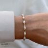 Billede af Aqua Dulce Coast Blue armbånd forgyldt sølv m. fvp (17 + 3 cm)