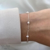 Billede af Aqua Dulce Pearly armbånd sølv m. fvp (17 + 3 cm)