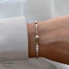 Billede af Aqua Dulce Olive Garden armbånd sølv m. perler (17 + 3 cm)