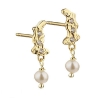 Billede af Aqua Dulce Pretty Pearl øreringe forgyldt sølv m. fvp + cz