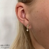 Billede af Aqua Dulce Pretty Pearl øreringe forgyldt sølv m. fvp + cz