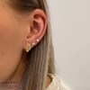 Billede af Aqua Dulce Koi Small Half Leaf øreringe forgyldt sølv