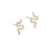 Billede af Aqua Dulce Darling Snake Earstud øreringe forgyldt sølv m. cz