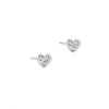 Billede af Aqua Dulce Tiny Heart øreringe sølv m. cz