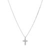 Billede af Aqua Dulce Cross halskæde sølv m. cz (40 + 4 cm)