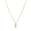 Billede af Aqua Dulce Cross halskæde forgyldt sølv m. cz (40 + 4 cm)