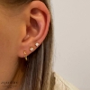Billede af Aqua Dulce Twirl øreringe forgyldt sølv - 13 mm