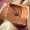 Billede af Vedhæng dobbelt  hjerte cubic zir. 8 kt. sølvk.