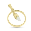 Billede af Tand vedhæng, rund ring omkring, øsken & patz 14 kt., (kundens ring bruges)