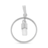 Billede af Tand vedhæng, rund ring omkring, øsken & patz 925s., (incl. ny ring)