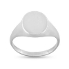 Billede af Ring, Signetring oval plade 13*11 mm 14 kt. hvg.