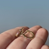Billede af Dazzling clip-creoler Rainbow safir 0,28 14 kt.