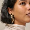 Billede af ENAMEL Copenhagen Solange øreringe forgyldt sølv