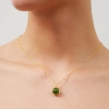 Billede af Julie Sandlau Prime Moss Green vedhæng forgyldt sølv m. krystal