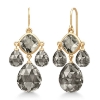 Billede af Julie Sandlau Olivia Chandelier Smokey øreringe forgyldt sølv m. krystal