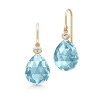 Billede af Julie Sandlau Ofelia Ice Blue øreringe forgyldt sølv m. krystal + cz