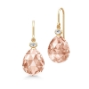 Billede af Julie Sandlau Ofelia Peach Morganite øreringe forgyldt sølv m. krystal + cz