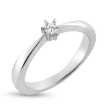Billede af Ring brillant 0,15 w/vs 14 kt. hvg. 585 Billede af Ring brillant 0,15 w/vs 14 kt. hvg. 585