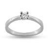 Billede af Ring 4 grab. brill. 0,15 w/piq. 14 kt. hvg.