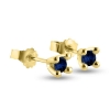 Billede af Ørestik safir, 4 grab. fatning, 2* 2,5 mm (ca. a 0,06 ct.) 14 kt.