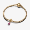 Billede af Pandora Facetteret Evighedscirkel - Pink charm forgyldt metalblanding