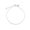 Billede af Aqua Dulce Rope armbånd sølv (17 + 3 cm)