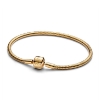 Billede af Pandora Slangekædearmbånd med Tøndelås forgyldt metalblanding (16-23 cm)