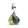Billede af Pandora Avocado charm sølv + forgyldt metalblanding m. emalje