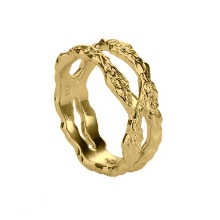 Billede af Aqua Dulce Mila ring forgyldt sølv - 9 (str. 60)