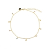 Billede af Aqua Dulce Pastel Anklet ankelkæde forgyldt sølv m. cz (22 + 4 cm)