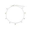 Billede af Aqua Dulce Pastel Anklet ankelkæde sølv m. cz (22 + 4 cm)