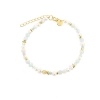 Billede af Aqua Dulce Sea Breeze armbånd forgyldt sølv m. perler (17 + 3 cm)