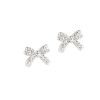 Billede af Aqua Dulce Darling Bow Earstud øreringe sølv m. cz