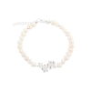 Billede af Aqua Dulce Jasmin Pearl armbånd sølv m. fvp (17 + 3 cm)